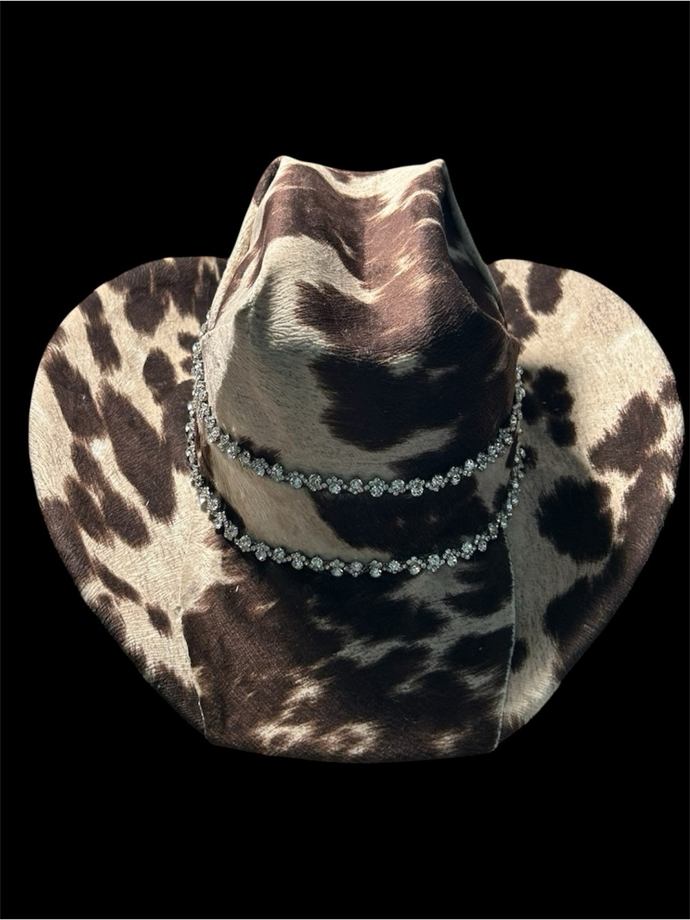 Black and White Cow Print Hat